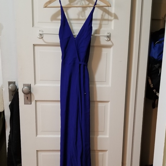 NWT Blue Wrap Maxi Dress - Picture 2 of 5